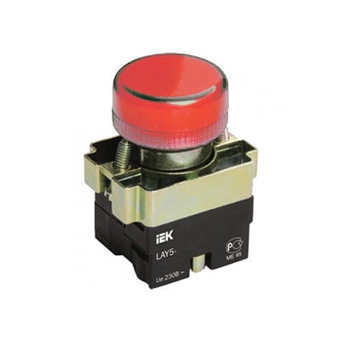 IEK LAY5 Индикатор LAY5-BU64 красного цвета d22мм — миниатюра 2