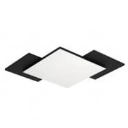 Eglo 99656 Потолочный светильник TAMURIA, LED 24W, 2800lm, L435, B435, H70, сталь, дерево, черный, коричневый/пластик, белый
