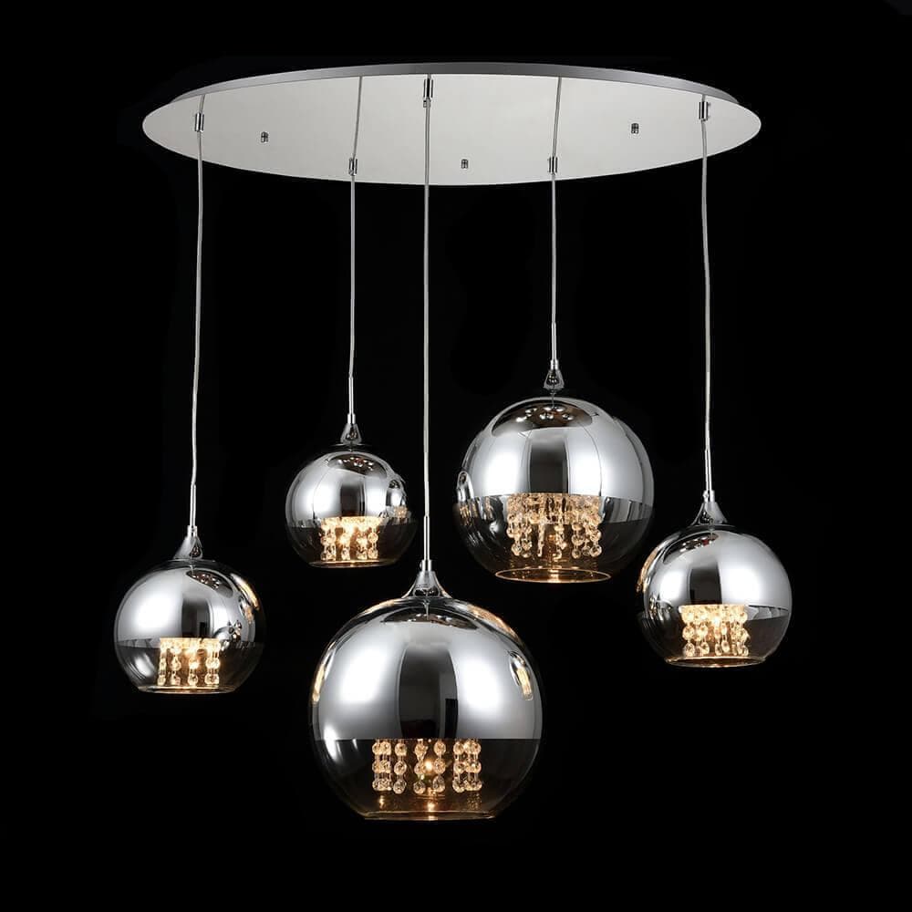 Maytoni Pendant Fermi Никель Подвес 5xE27 60W P140-PL-170-5-N — миниатюра 11