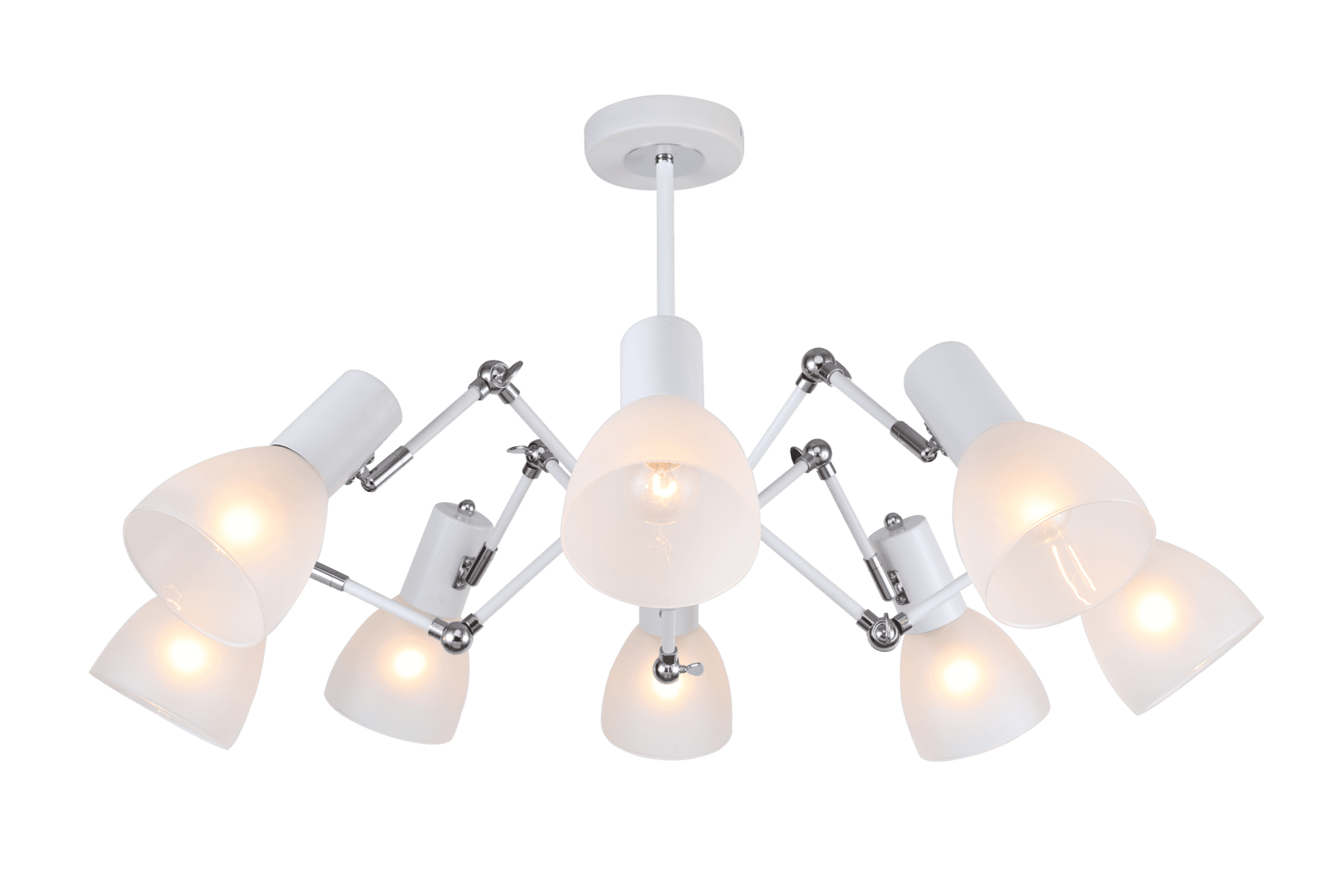 Freya Modern Avery Белый и Хром Люстра FR5080PL-08W — миниатюра 3