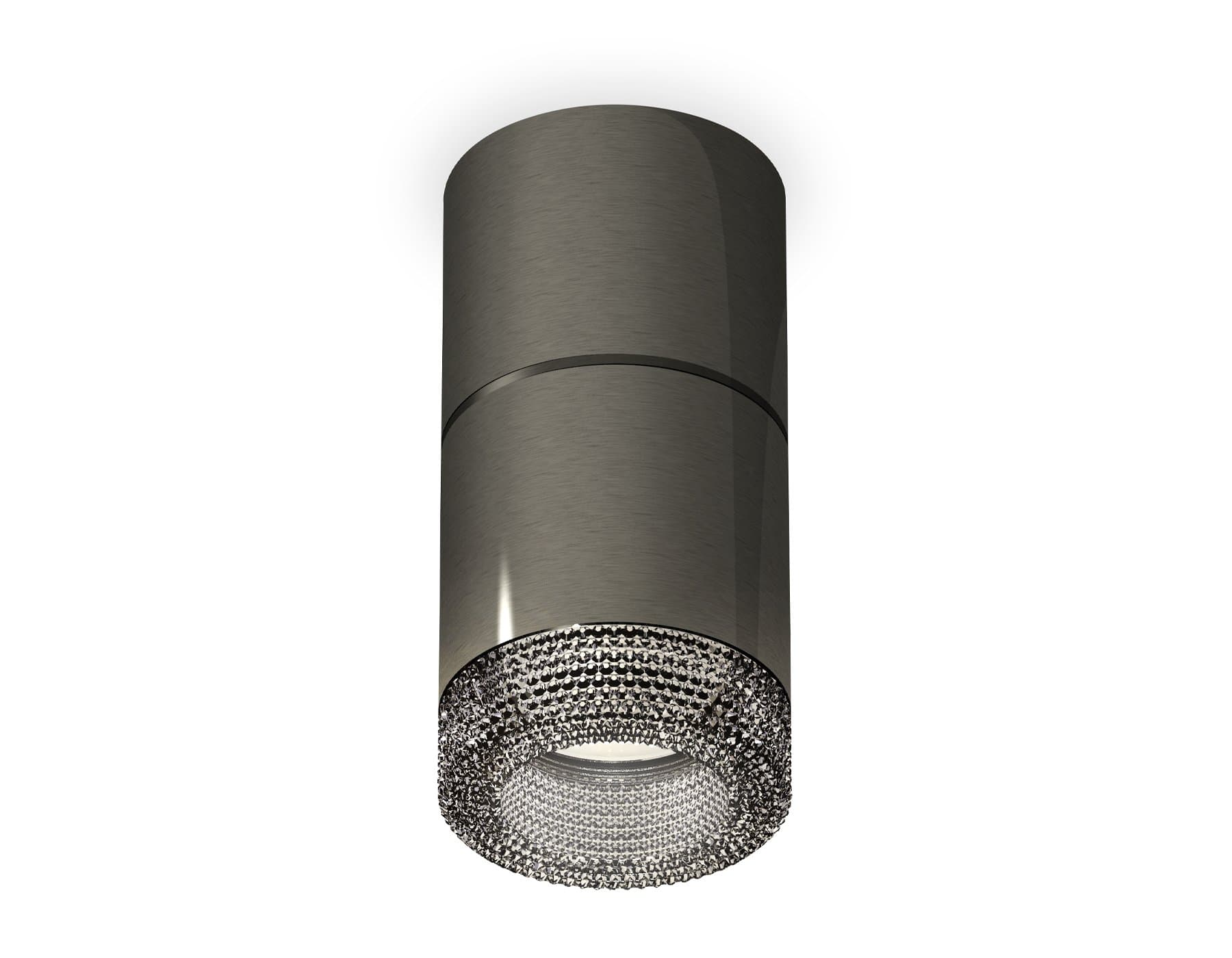 Ambrella Комплект накладного светильника с композитным хрусталем XS7403062 DCH/BK черный хром/тонированный MR16 GU5.3 (C7403, A2071, C7403, N7192) — миниатюра 1