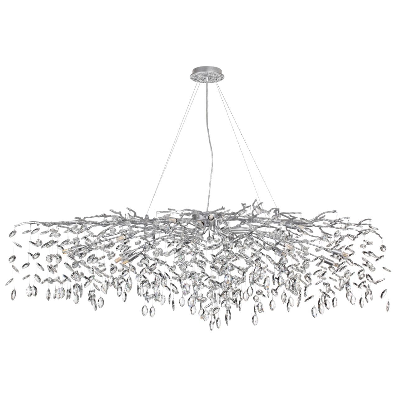 Odeon Light 4970/16 HALL ODL24 523 матов.серебристый/алюмин./хрусталь Люстра G9 16*40W DELICA
