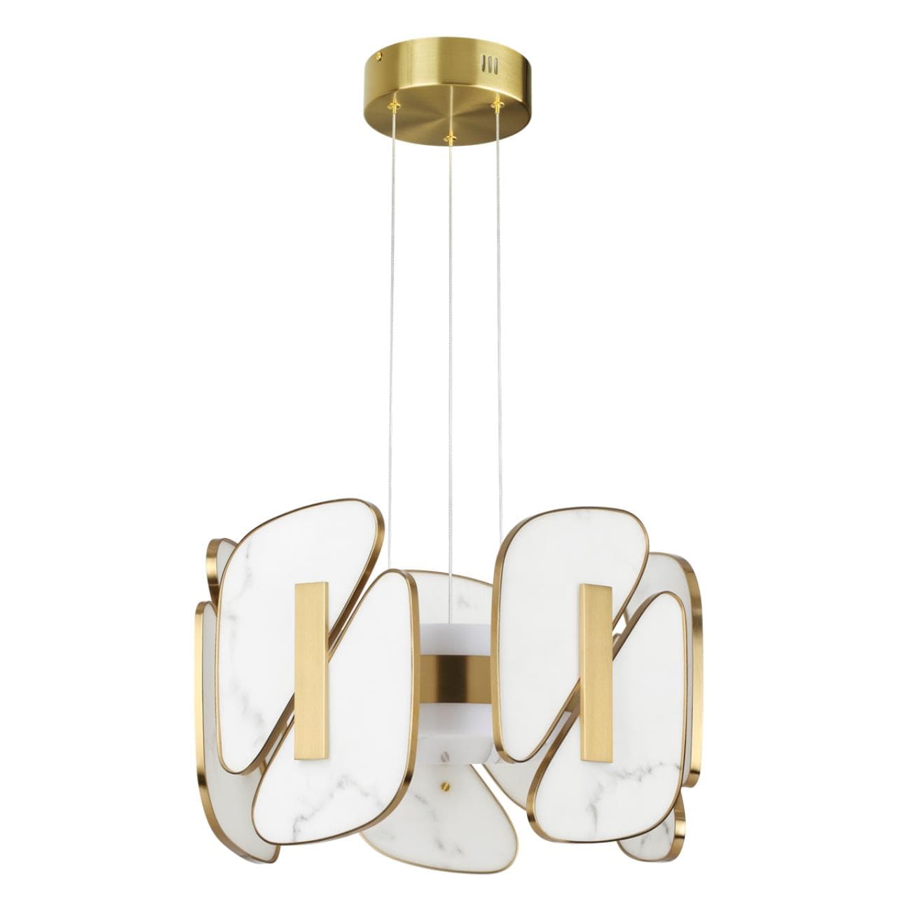 Odeon Light 6638/45L L-VISION ODL_EX24 металл/золотой/искусственный мрамор/акрил Подвесной светильник IP20 LED 45W 3000K 220V CHIARA