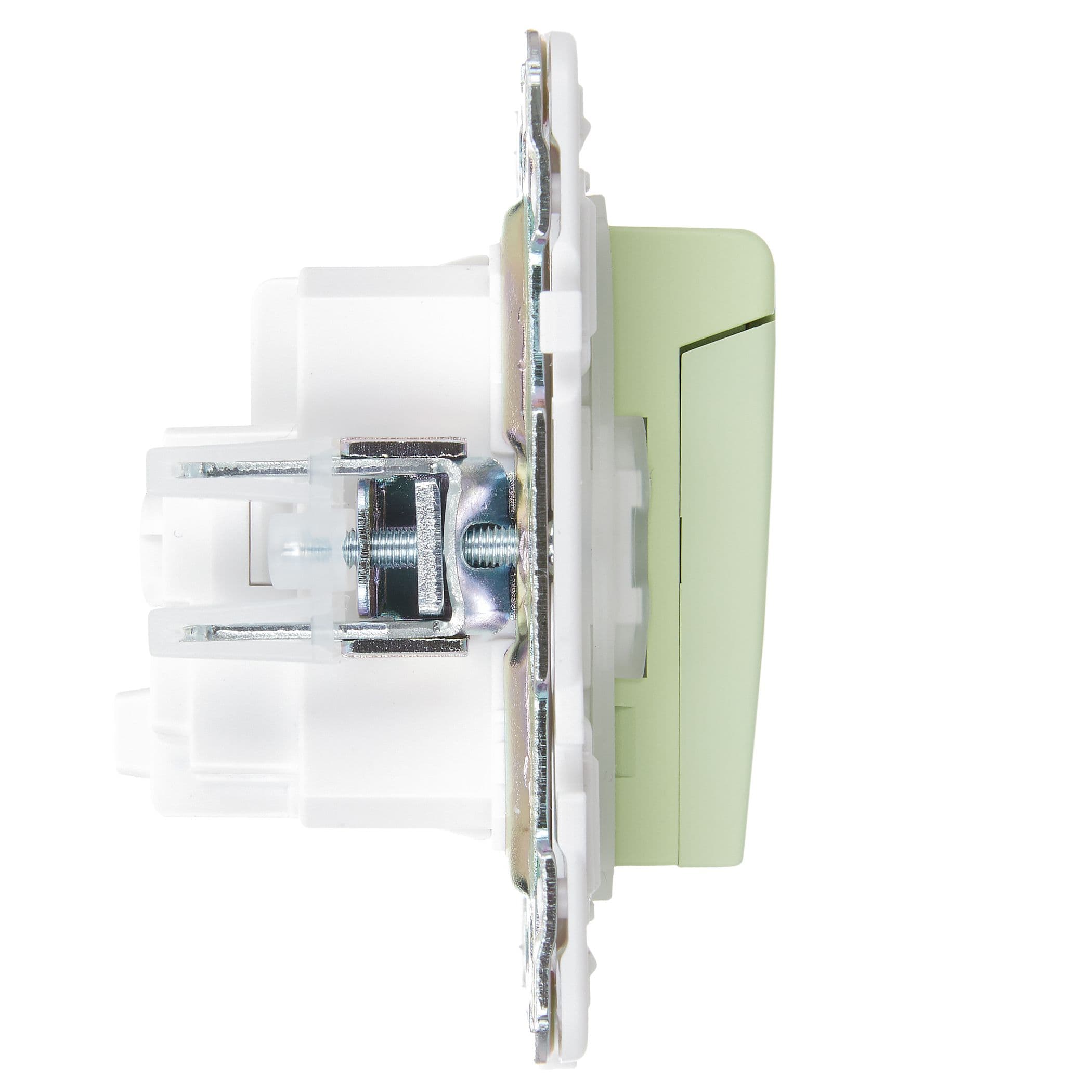 IEK SKANDY Мятный Розетка с/з с защитными шторками и крышкой 16А IP44 SK-R11G — миниатюра 4