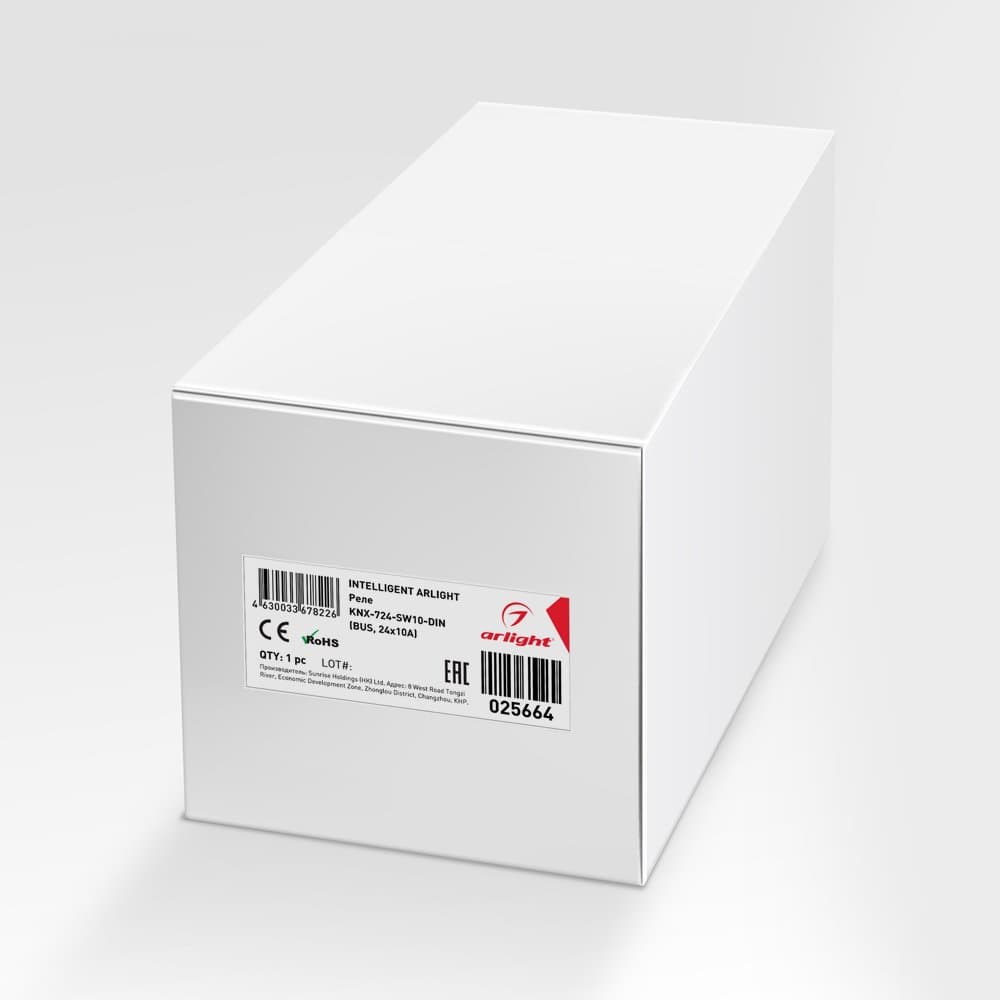 Arlight INTELLIGENT Релейный модуль KNX-724-SW10-DIN (BUS, 24х10A) (-) 025664 — миниатюра 2