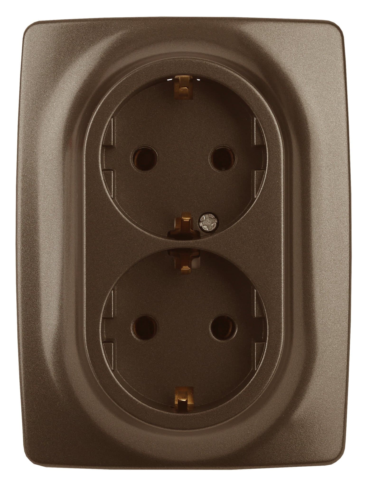 ЭРА 12-2106-13 Розетка 2X2P+E Schuko, 16A-250В, IP20, 12, Бронза