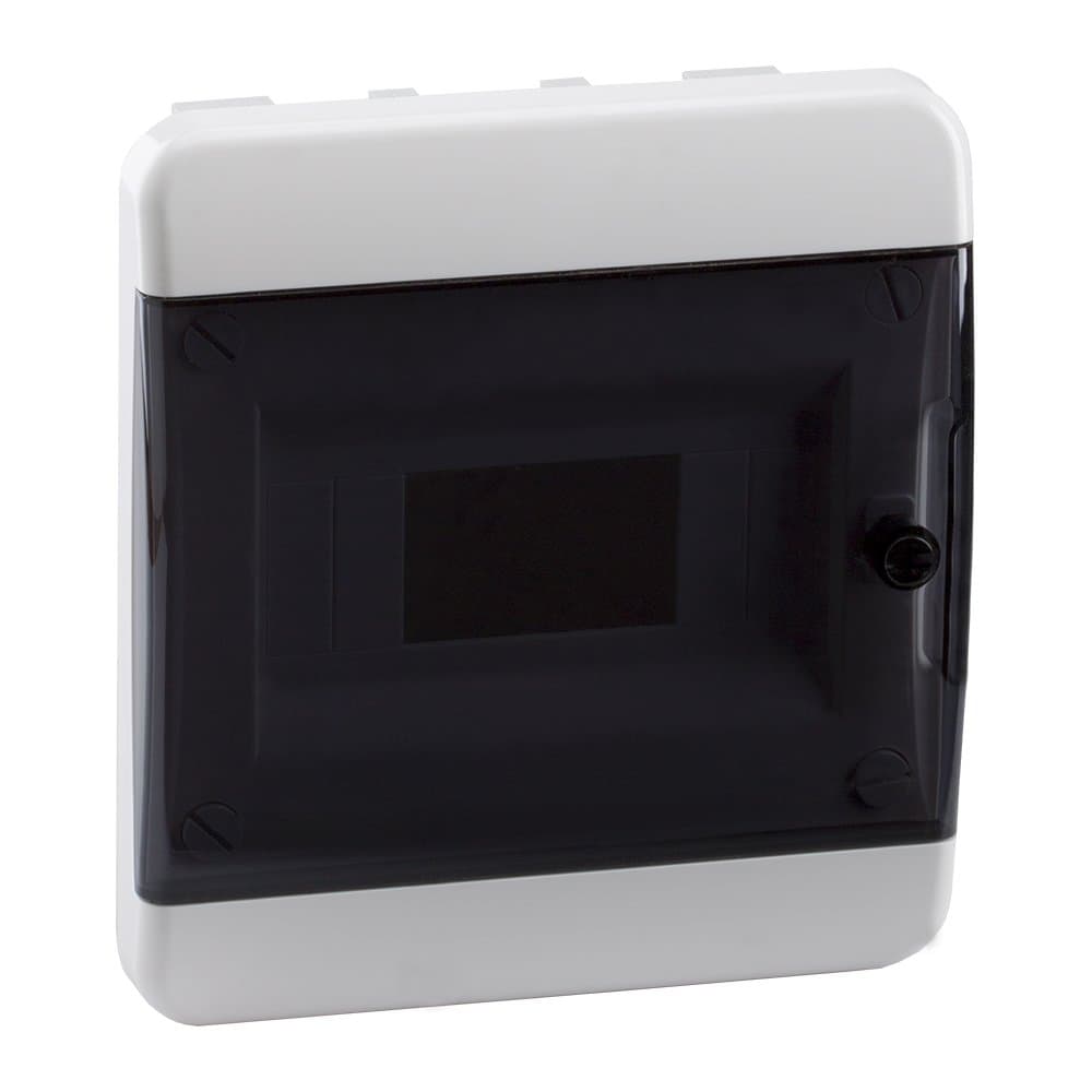 КЭАЗ Корпус пластиковый Встраиваемый OptiBox P-BVK-2-08-IP41 Прозрачная черная дверь