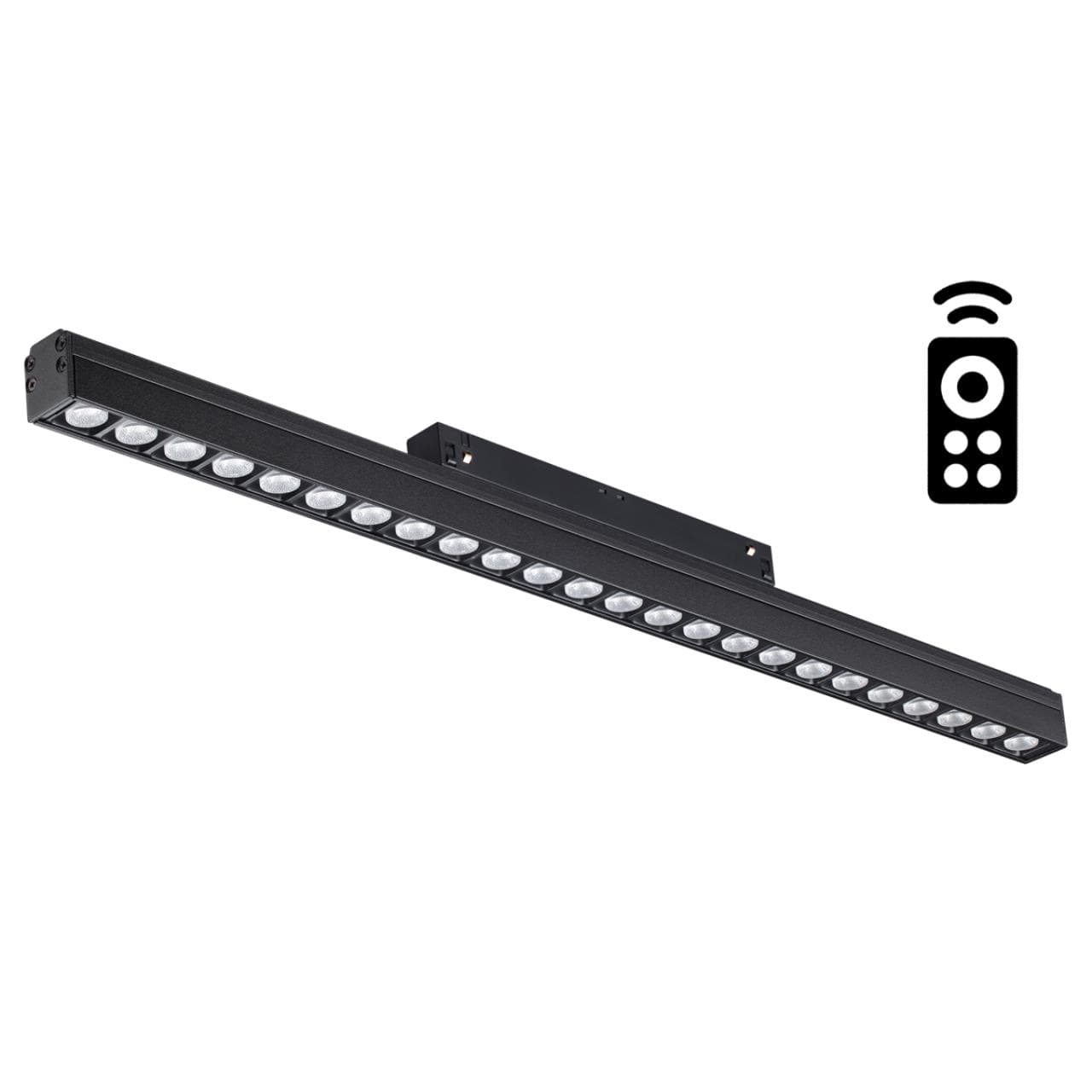 Novotech 358624 SHINO NT21 000 черный Трековый низковольтный св-к диммируемый с ДУ, со сменой цв.температуры IP20 LED 3000~6500К 24W 48V FLUM