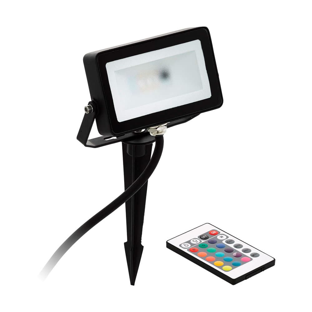 Eglo 98185 Ландшафтный светодиодный спот FAEDO 4 на колышке с пультом RGB, 10W(LED), 700lm, L130, H90, алюминий
