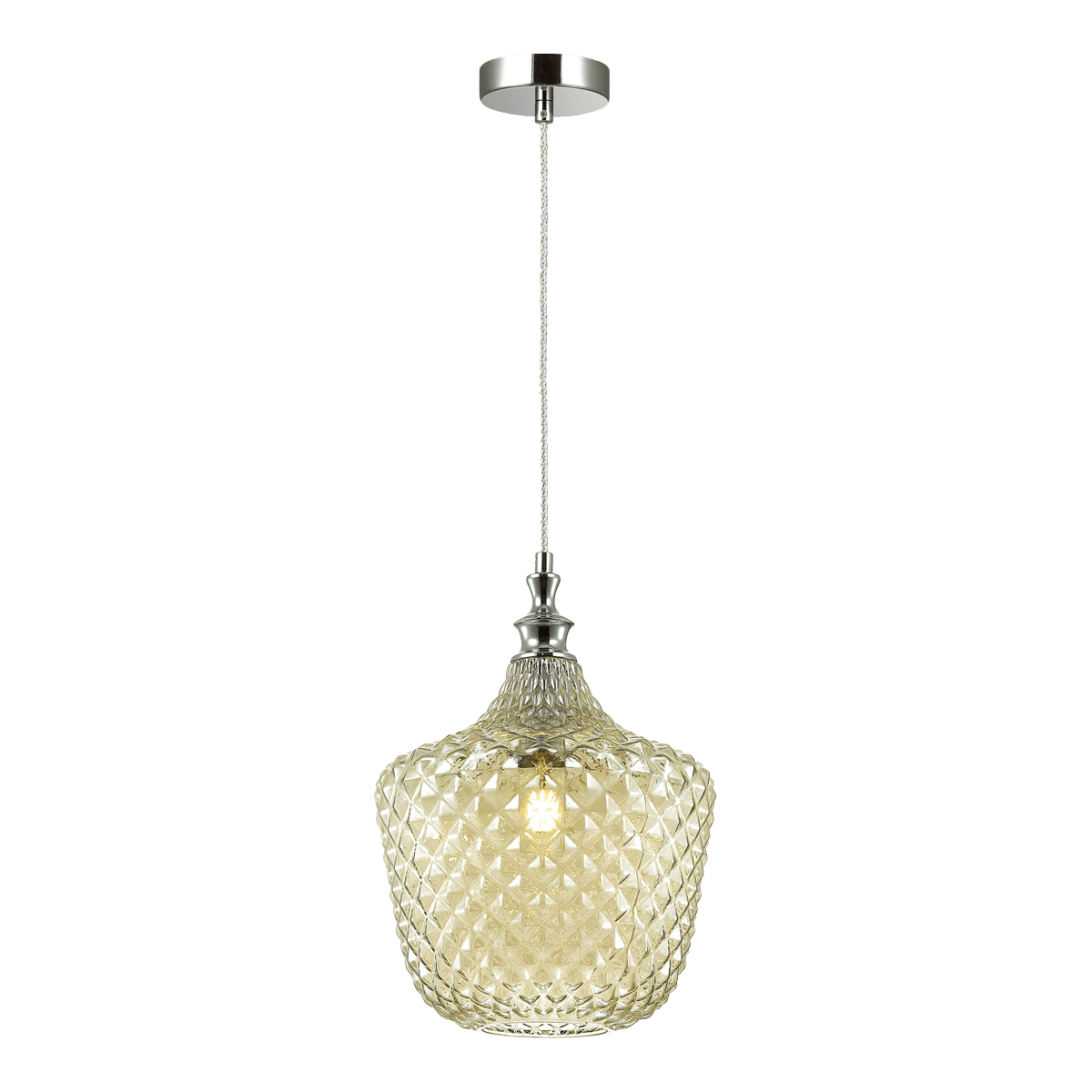 Odeon Light 4706/1 ODL20 367 св.коричневый/хром Подвес E27 60W 220V VITA — миниатюра 2