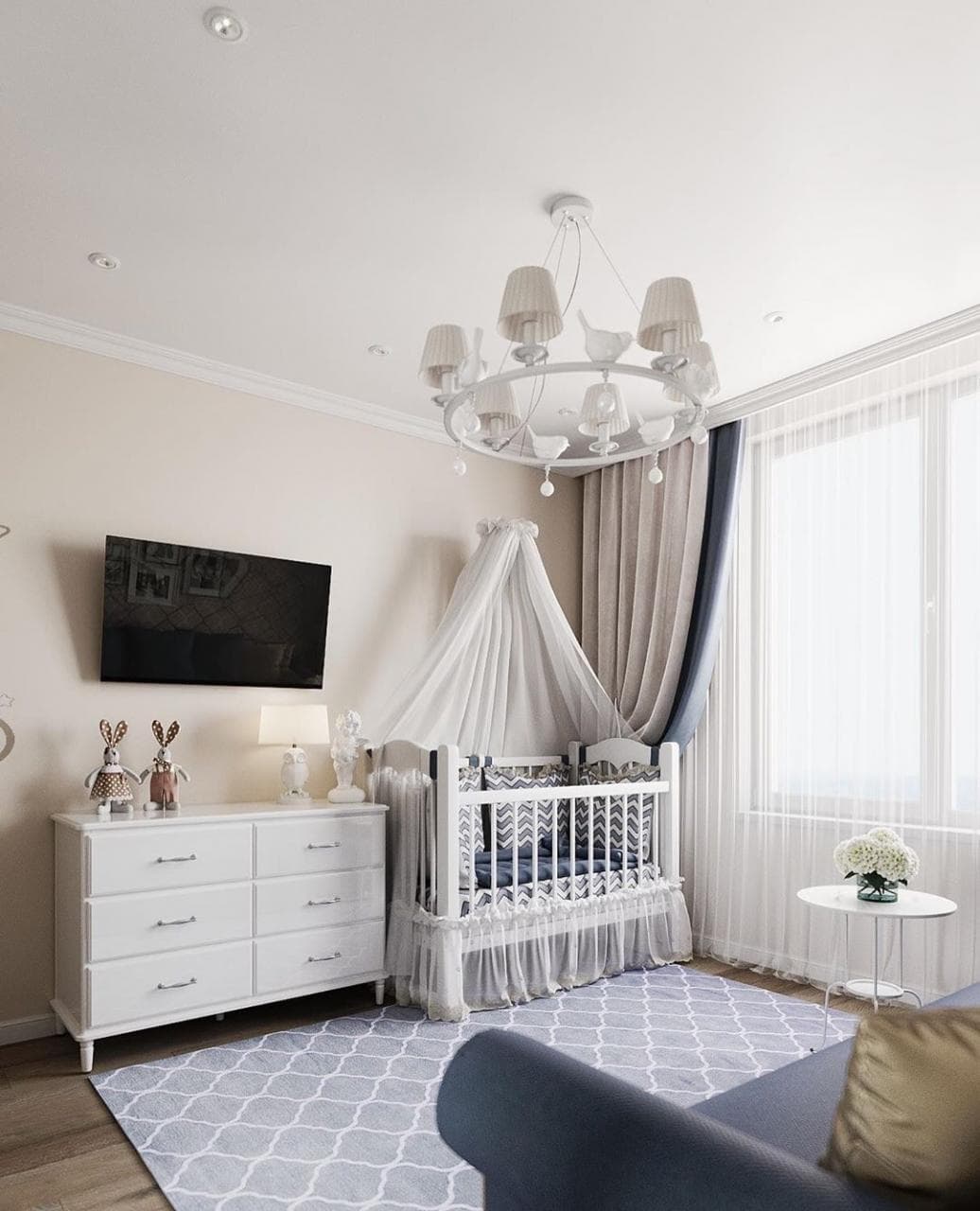 Favourite Vogel Белая Люстра 6*E14*40W 1705-6P — миниатюра 2