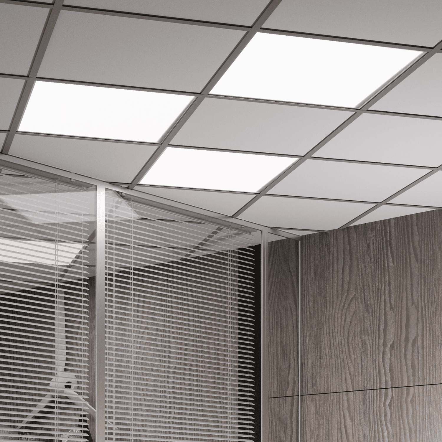 Gauss Светильник офисный 36W 2760lm 6500K IP20 595*595*19мм матовый LED 842123340 — миниатюра 9