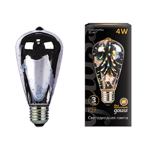 Gauss Лампа Filament ST64 4W Е27 Butterfly-3D LED 147802404