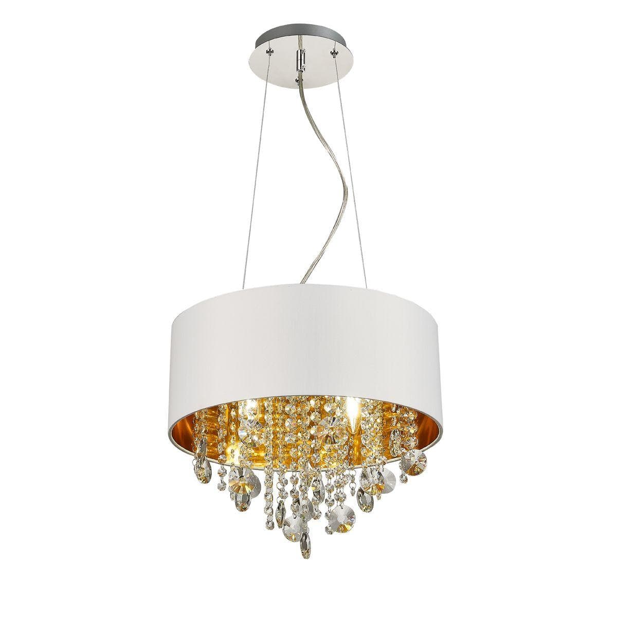 ST Luce SL1350.503.04 Светильник подвесной Хром/Белый, Золотой, Прозрачный E14 4*40W — миниатюра 4