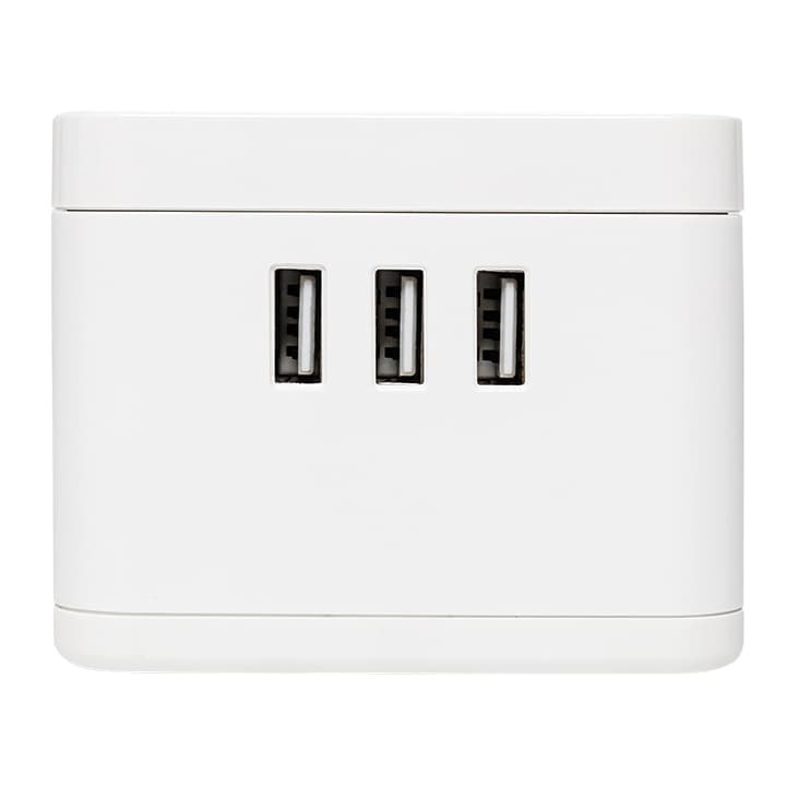 EKF Удлинитель "Куб" 2 гнезда 3USB 2,4А+зарядное устройство 1,3 метра 1мм2 — миниатюра 2