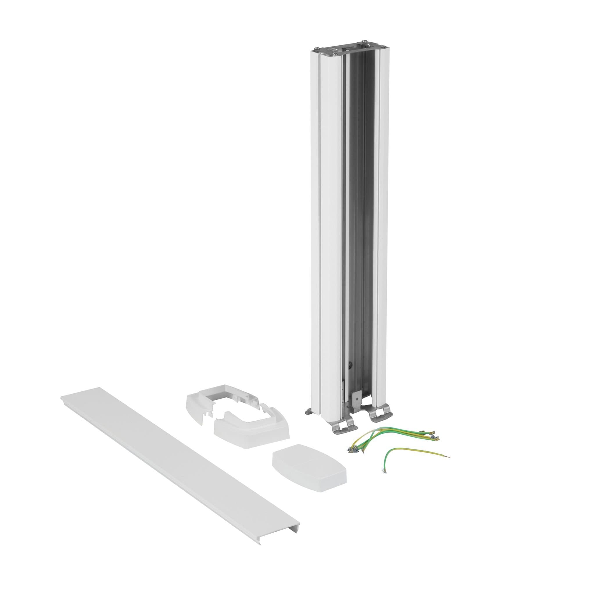Legrand Универсальная мини-колонна алюминиевая с крышкой из алюминия 1 секция, высота 0,68 метра, цвет белый 653103 — миниатюра 2