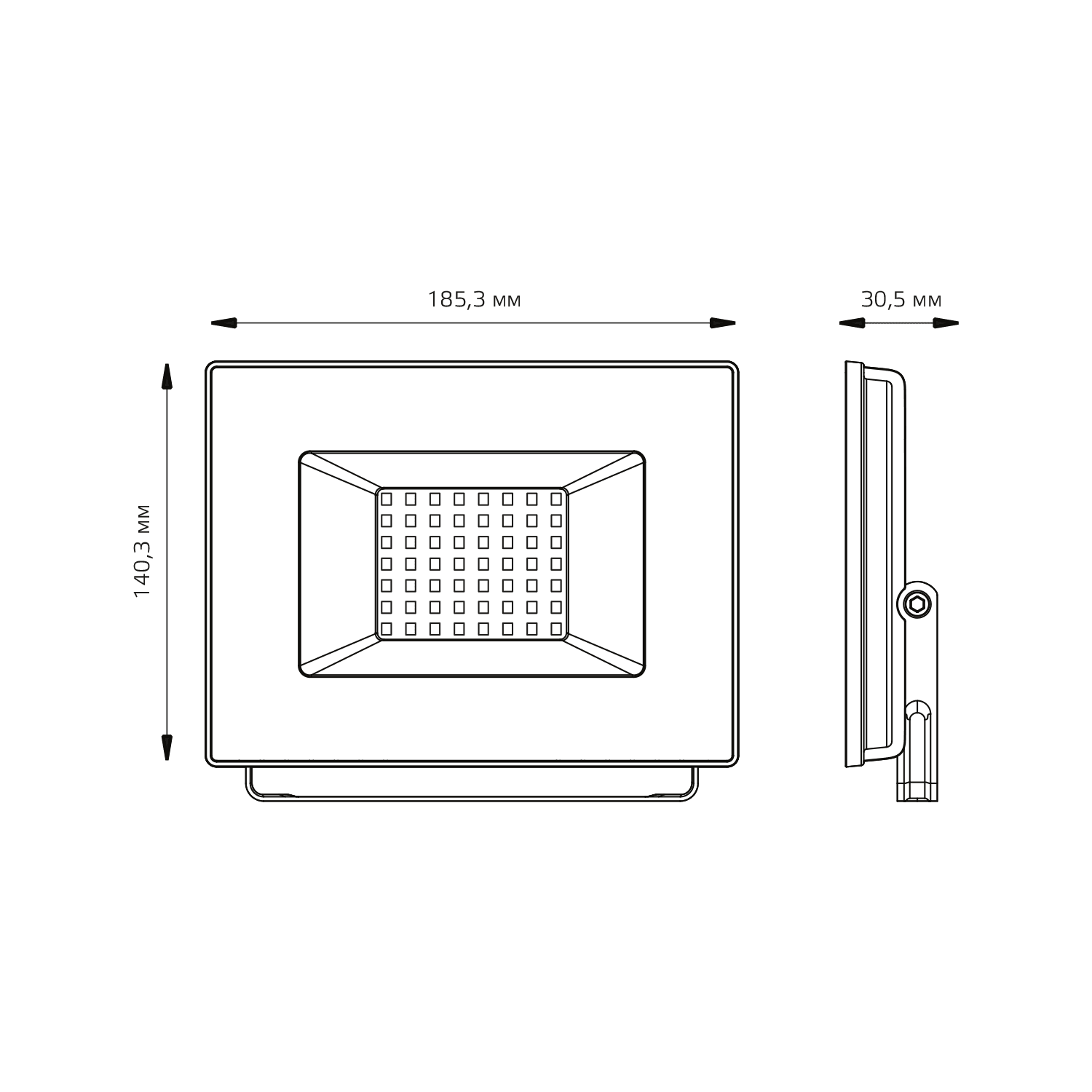 Gauss Прожектор Elementary 50W 4475lm 4000К 200-240V IP65 черный LED 613100250 — миниатюра 7