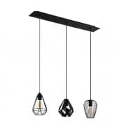 Eglo DISTAFF Подвесной потолочный светильник (люстра) DISTAFF, 3Х40W, E27, L900, B185, H1100, сталь, черный 43581
