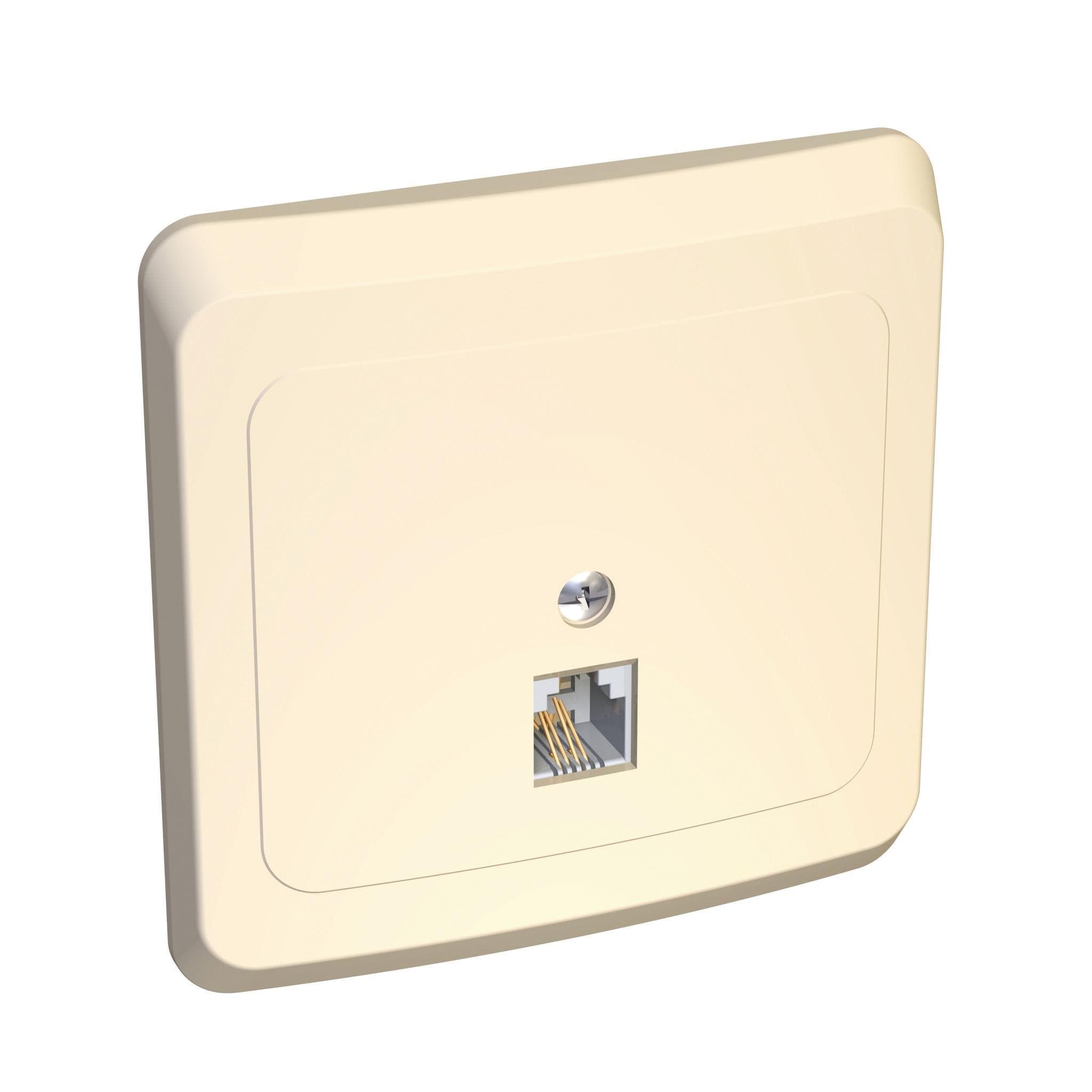 Systeme Electric Этюд Крем Розетка ТЛФ 1-ая — миниатюра 2