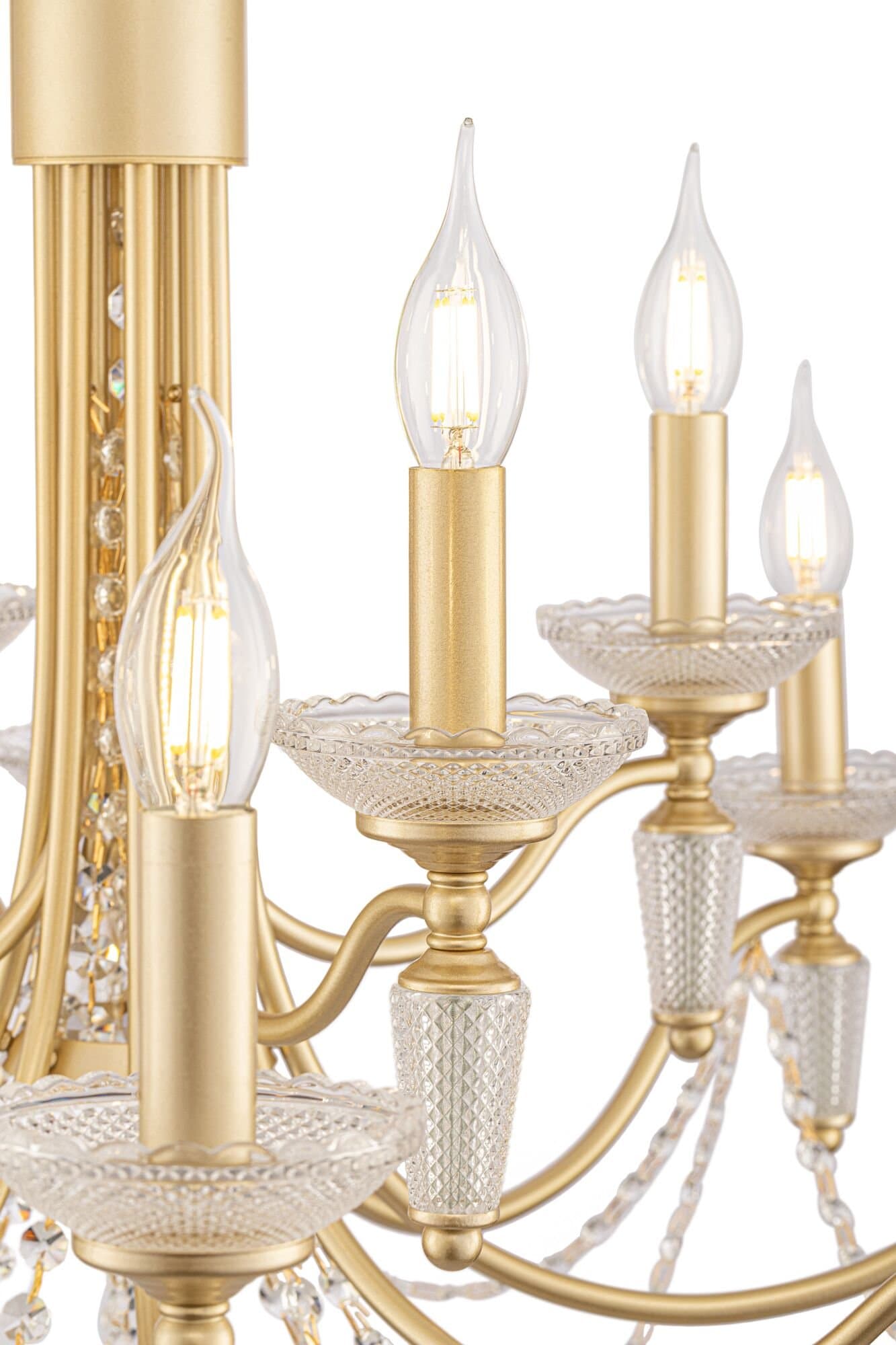 Freya Classic Zoe Золото Люстра FR2009PL-12G — миниатюра 5