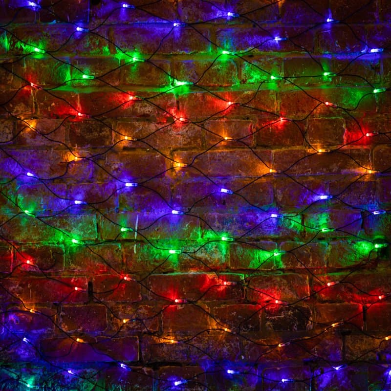 NEON-NIGHT Гирлянда "Сеть" 2х1,5м, черный ПВХ, 240 LED Мультиколор 215-029 — миниатюра 1