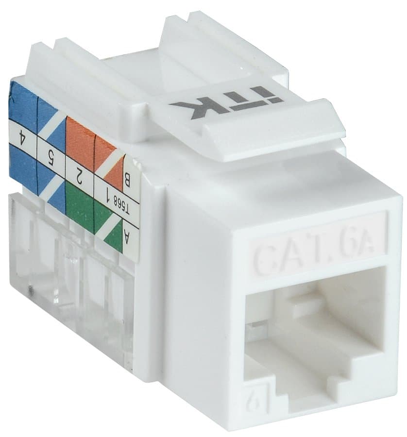 IEK ITK Модуль Keystone Jack кат. 6A UTP 110 IDC 90 град. CS1-1C6AU-11 — миниатюра 1