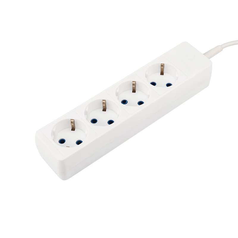 PROconnect Удлинитель 4 гнезда, 10 м, 3х0.75 мм², с/з, белый 11-7218