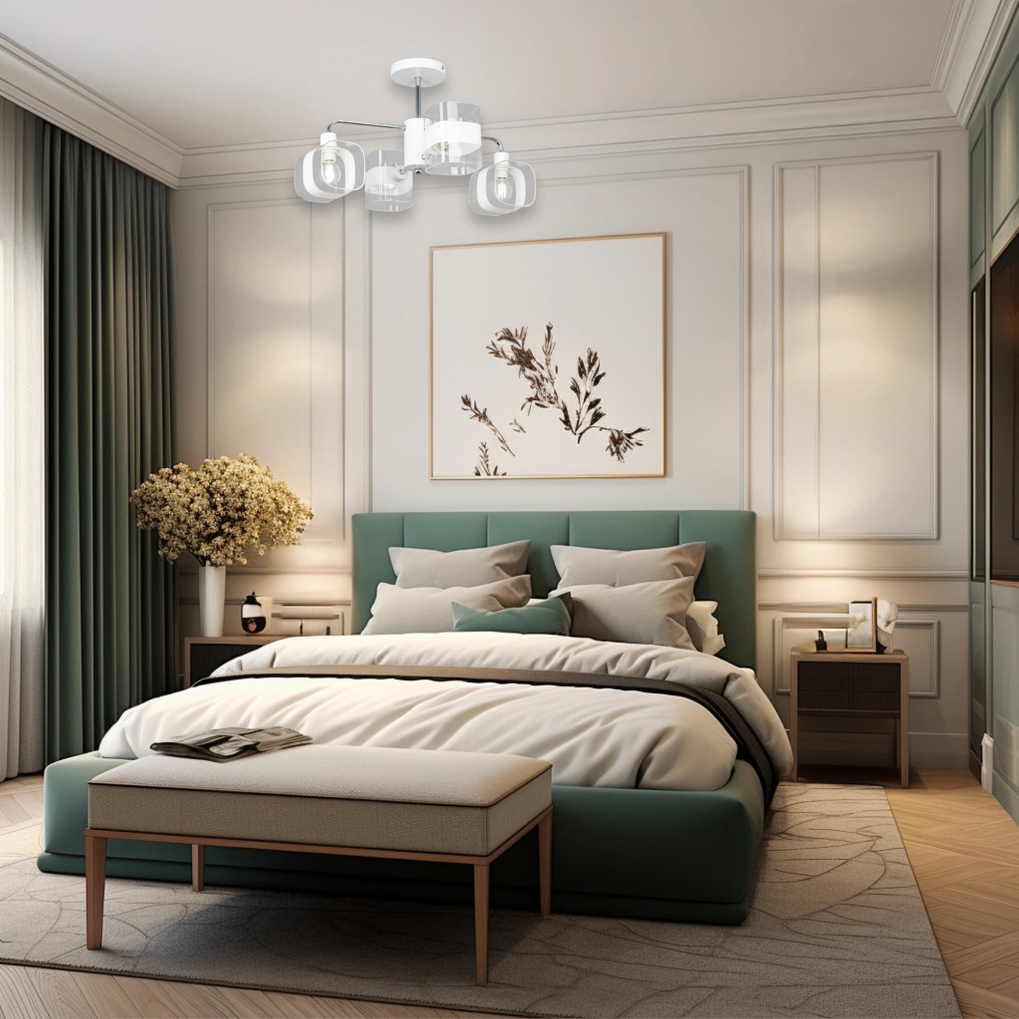Citilux CL140140 Бертон Белый+Хром Люстра — миниатюра 9