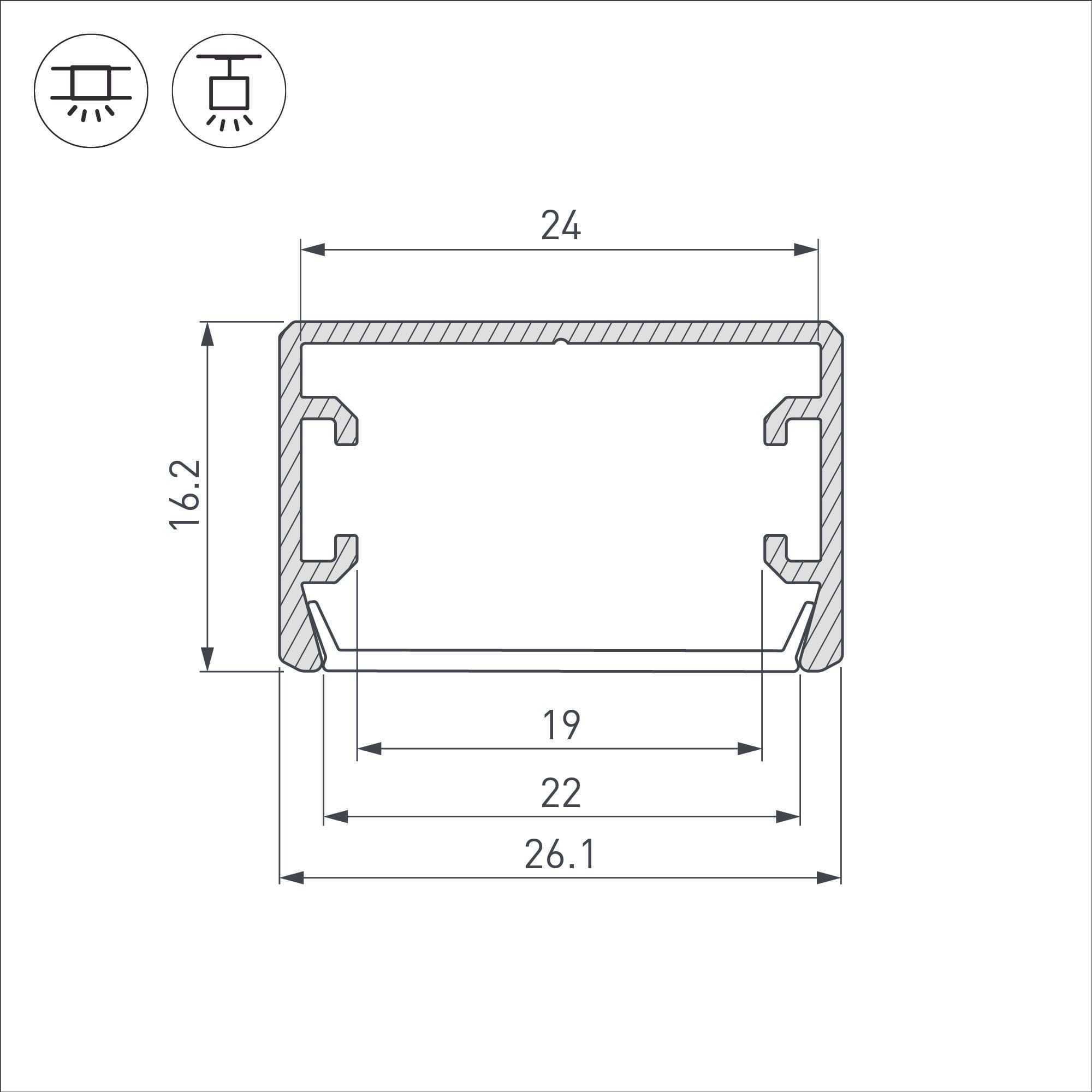 Arlight Профиль PLS-LOCK-H16-SMT-2000 ANOD (Алюминий) 033224 — миниатюра 3