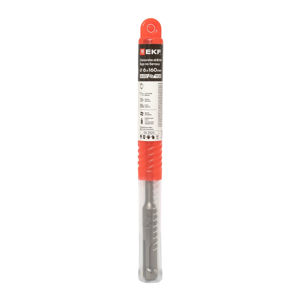EKF Бур по бетону SDS-plus 6x160 мм (4 резца) Professional — миниатюра 7