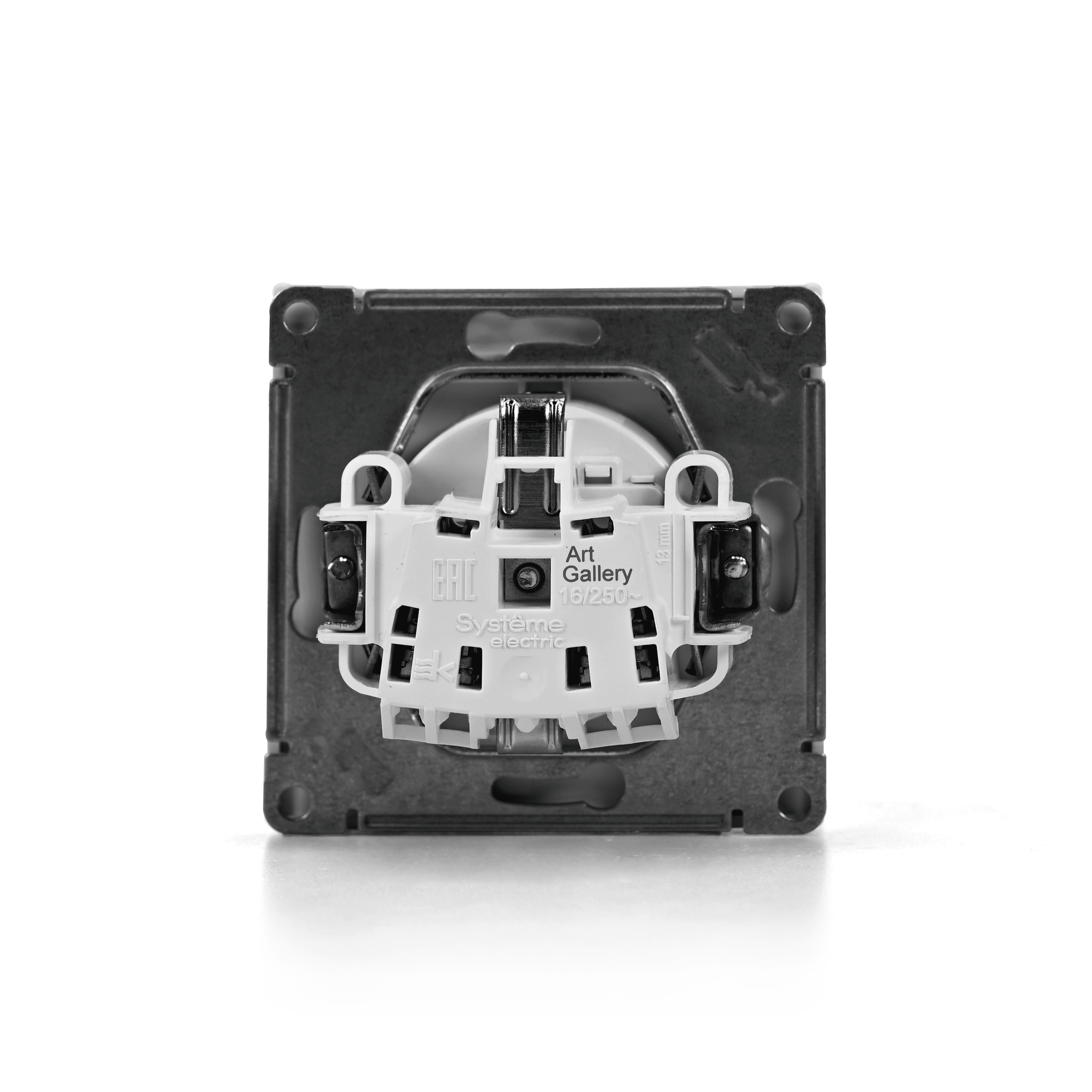 Systeme Electric ArtGallery Белый Розетка с заземл. со шторк. с крышк., 16А, IP20, механизм, быстрозажим. клем. — миниатюра 2