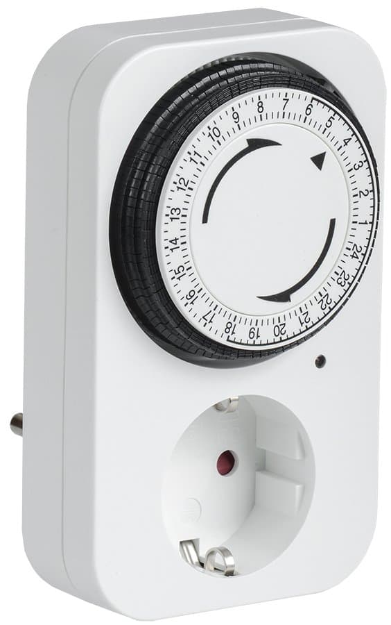 IEK РТМ-2 Розетка-таймер механический с индикацией 15мин 24ч 96on/off 16А IP20