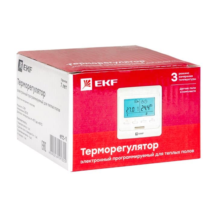 EKF PROxima Термостат для теплых полов электронный 16 A 230В с датчиком пола — миниатюра 2