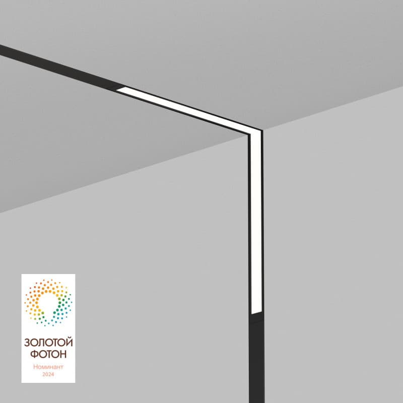 Denkirs DK8015-BK Угловой трековый светильник SMART LINEAR со светодиодом, L312*312, 220V, 18W, 3000-6000К, 120°, IP20, черный