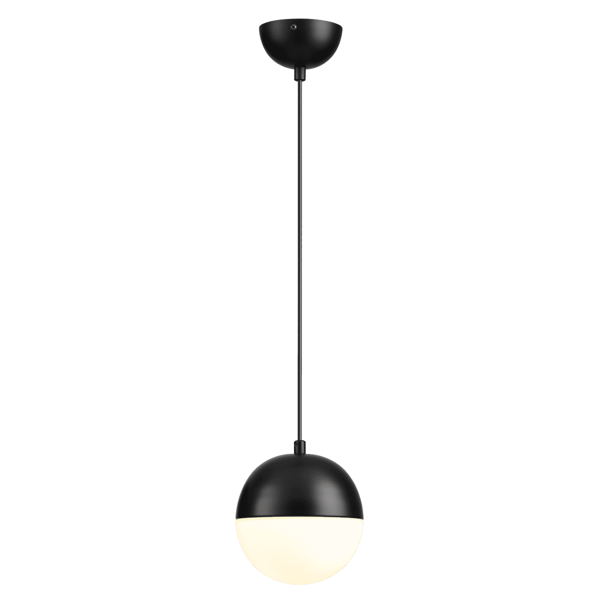 Odeon Light 4958/1 PENDANT ODL22 243 черный/металл/белый/стекло Подвес E27 1*40W PINGA — миниатюра 2