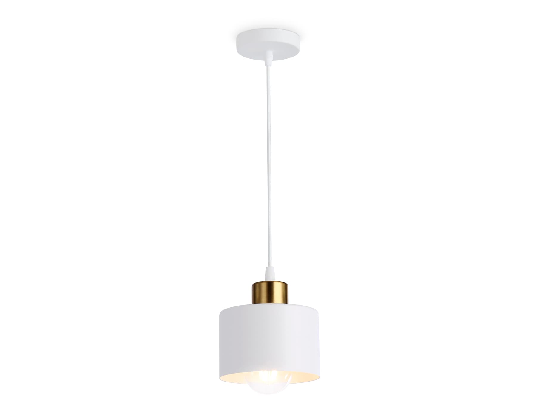 Ambrella Подвесной светильник в стиле лофт TR8112 WH/BS белый/латунь E27 max 40W D120*940 — миниатюра 2