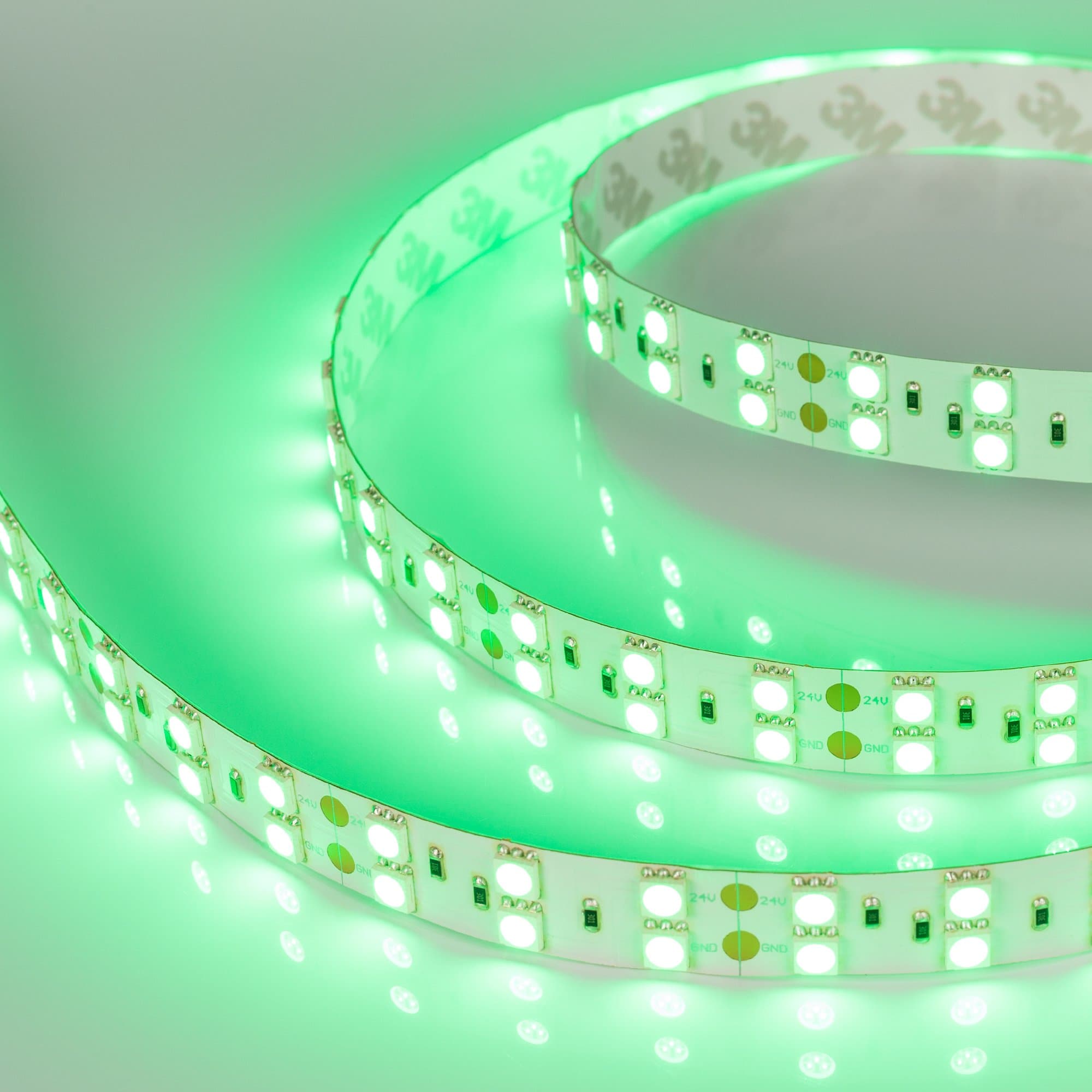 Arlight Светодиодная лента RT 2-5000 24V Green 2x2 (5060, 600 LED, LUX) (28.8 Вт/м, IP20) 011262 — миниатюра 3
