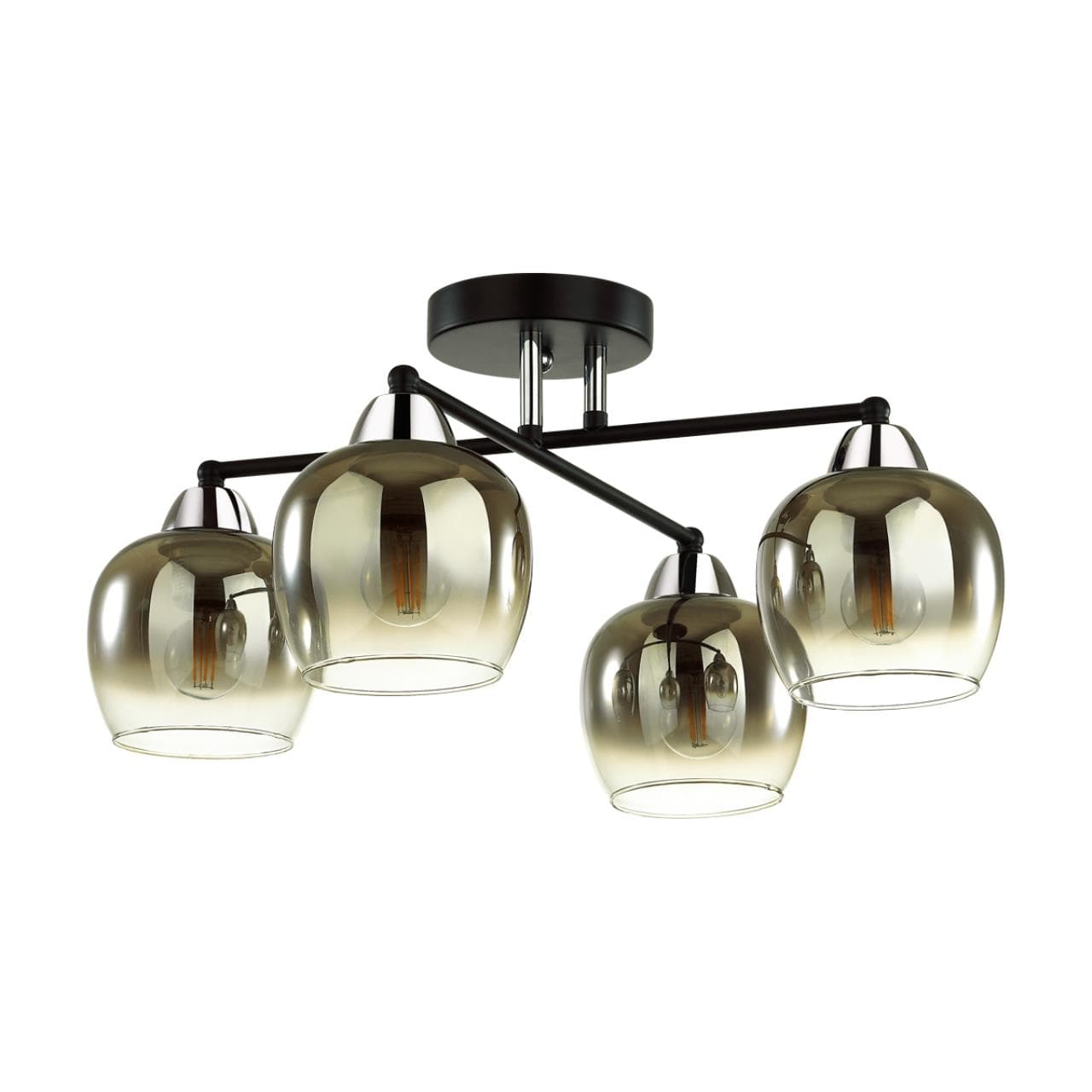 Lumion 5224/4C MODERNI черный, хром Люстра потолочная  E27 4*60W 220V DESIREE