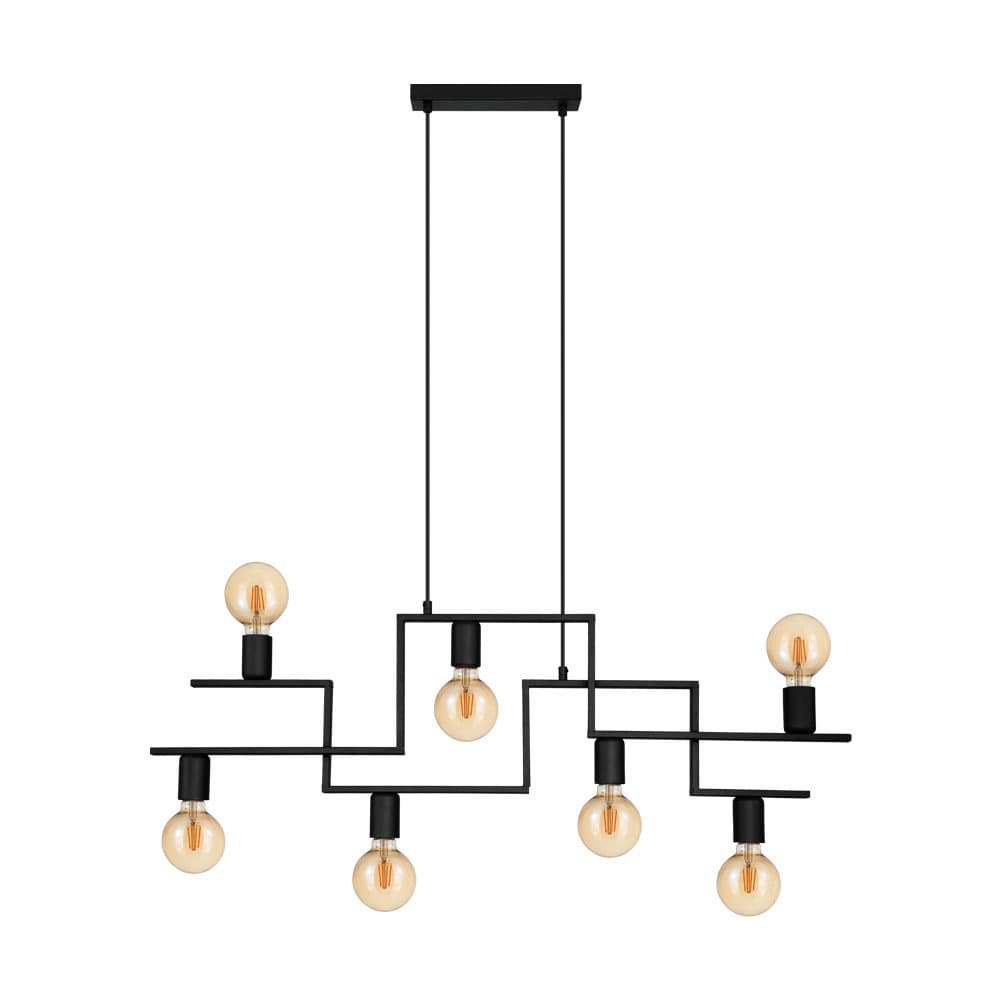 Eglo 43365 Подвес FEMBARD, 7x60W (E27), L1005, B40, H1100, сталь, черный