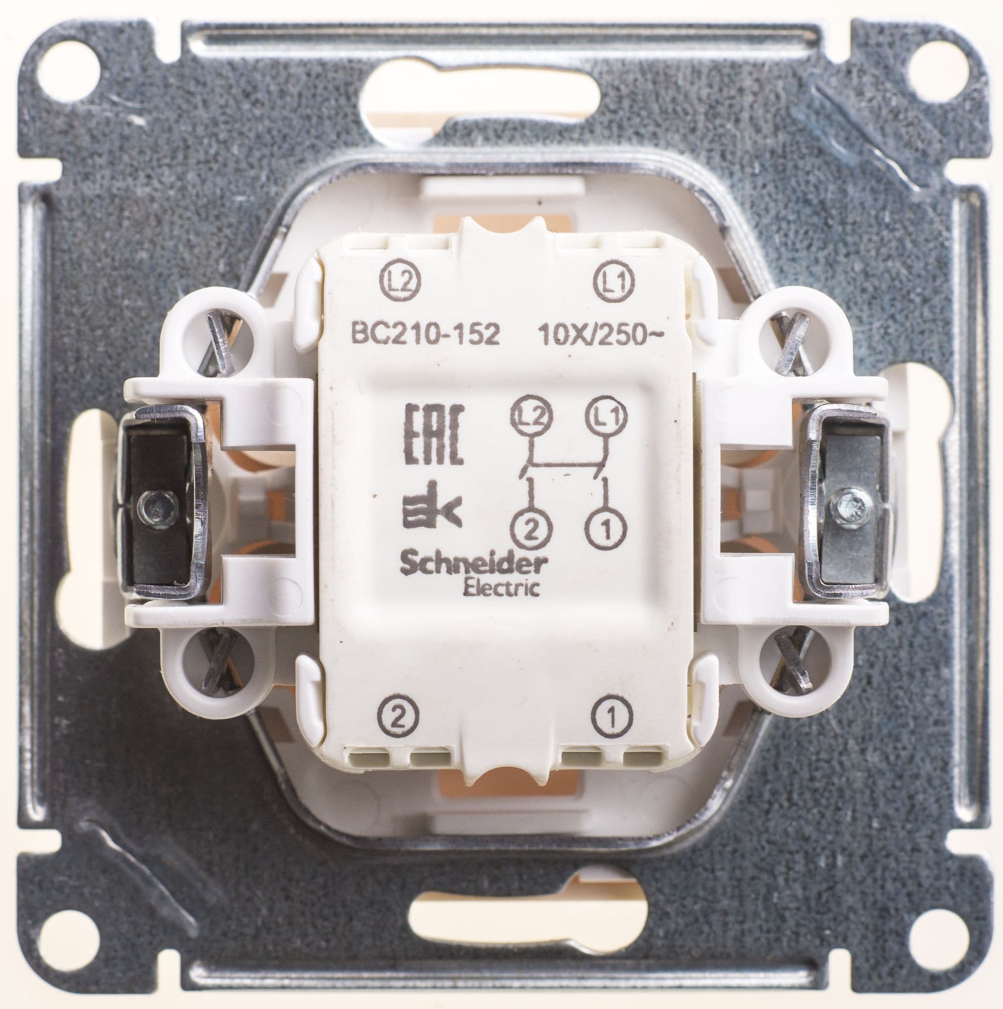 Systeme Electric Wessen 59 Беж Выключатель 1-клавишный 2-полюсный, 10А — миниатюра 2