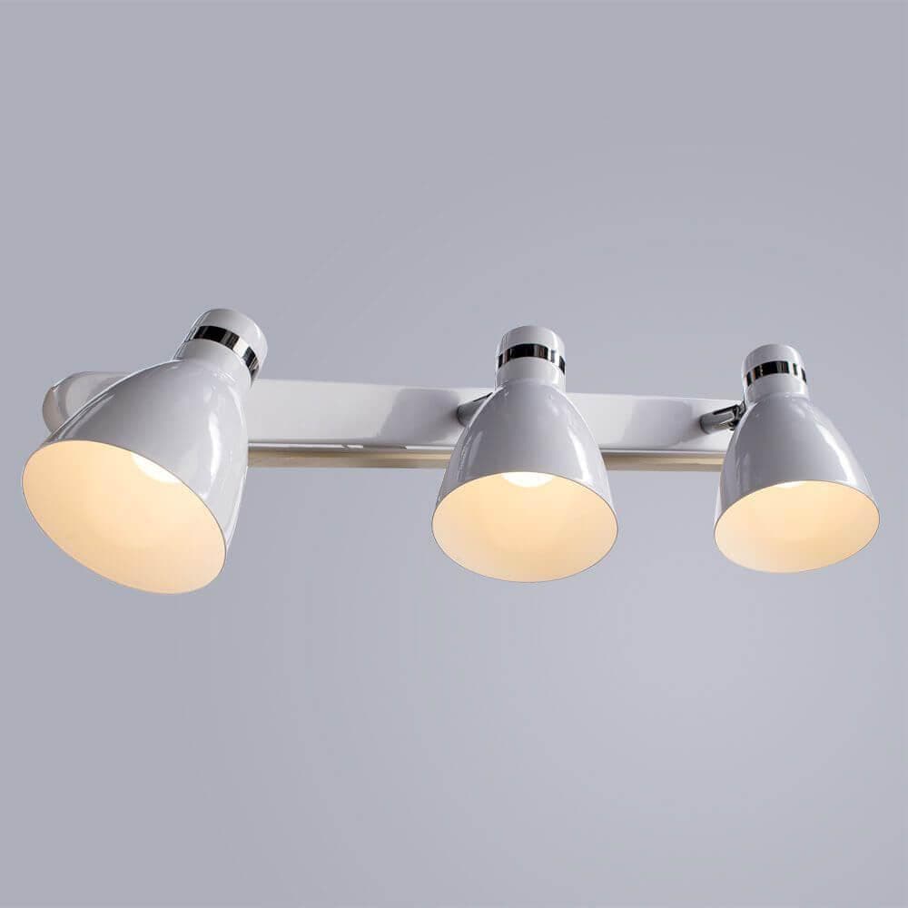 Arte Lamp Mercoled Хром/Белый Спот 3x60W 3xE27 A5049PL-3WH — миниатюра 5