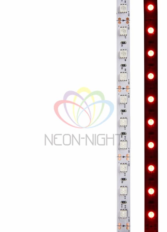 LAMPER LED лента открытая, 10 мм, IP23, SMD 5050, 60 LED/m, 12 V, цвет свечения красный 141-461 — миниатюра 2