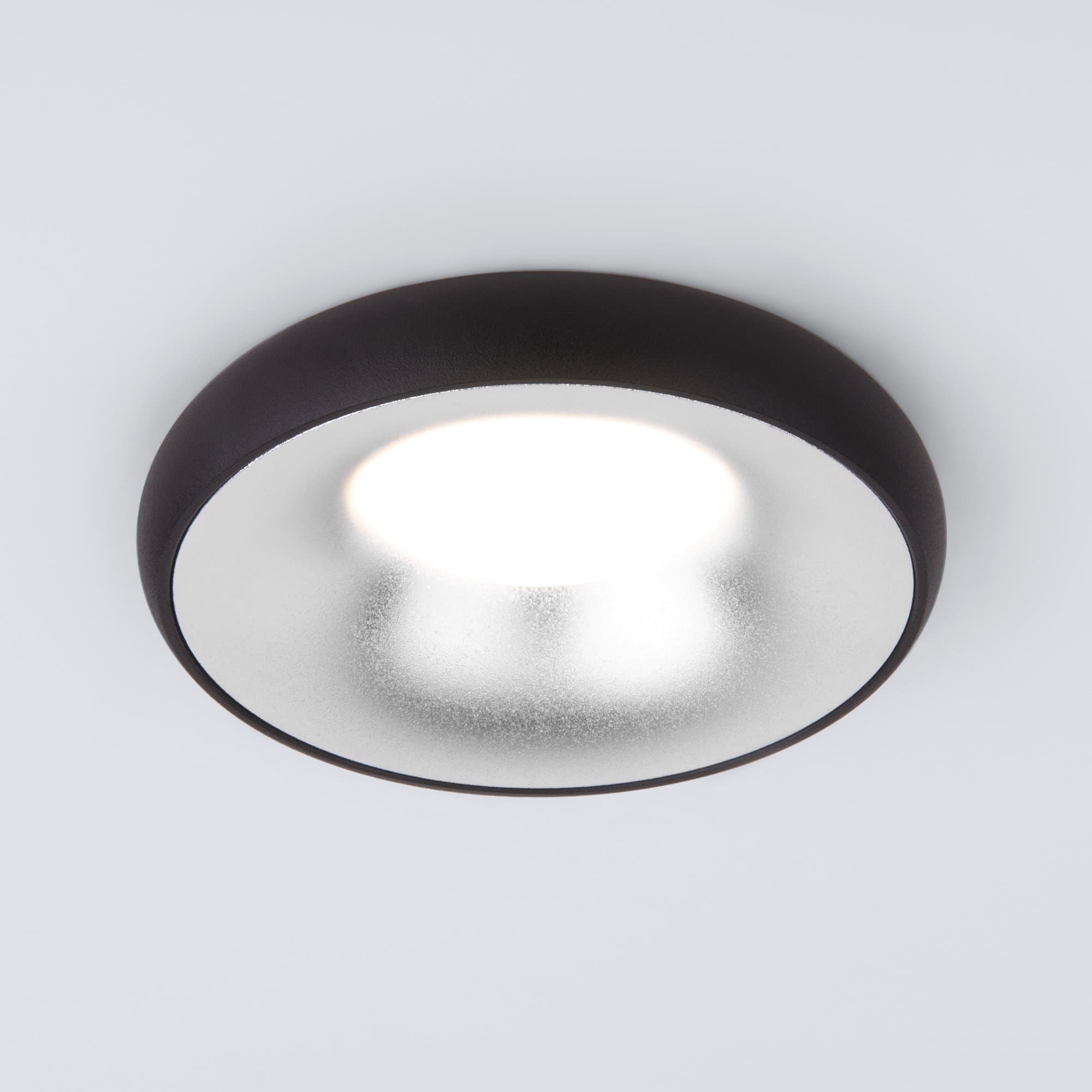Elektrostandard 118 MR16/светильник встраиваемый/ серебро черный a053349