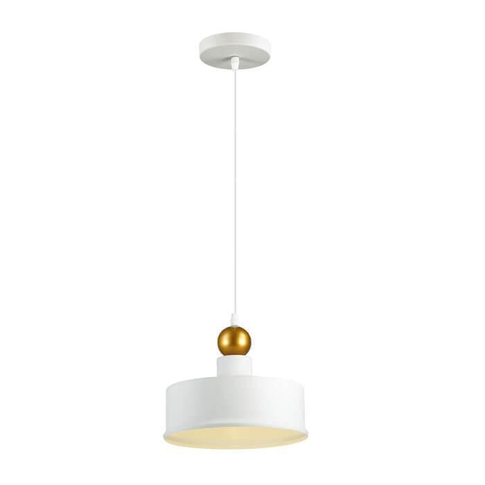Odeon Light 4090/1 ODL19 387 белый/золотой Подвес Е27 1*40W BOLLI — миниатюра 1