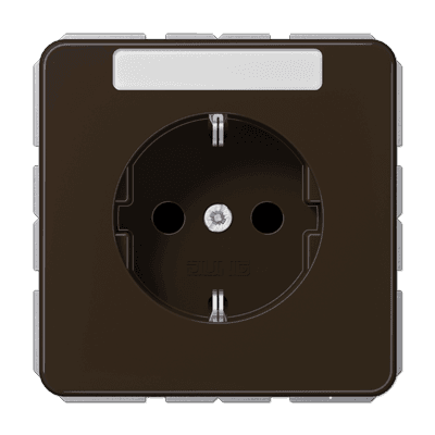 JUNG Штепсельная розетка SCHUKO 16A 250V~ с полем для надписи CD1520BFNABR