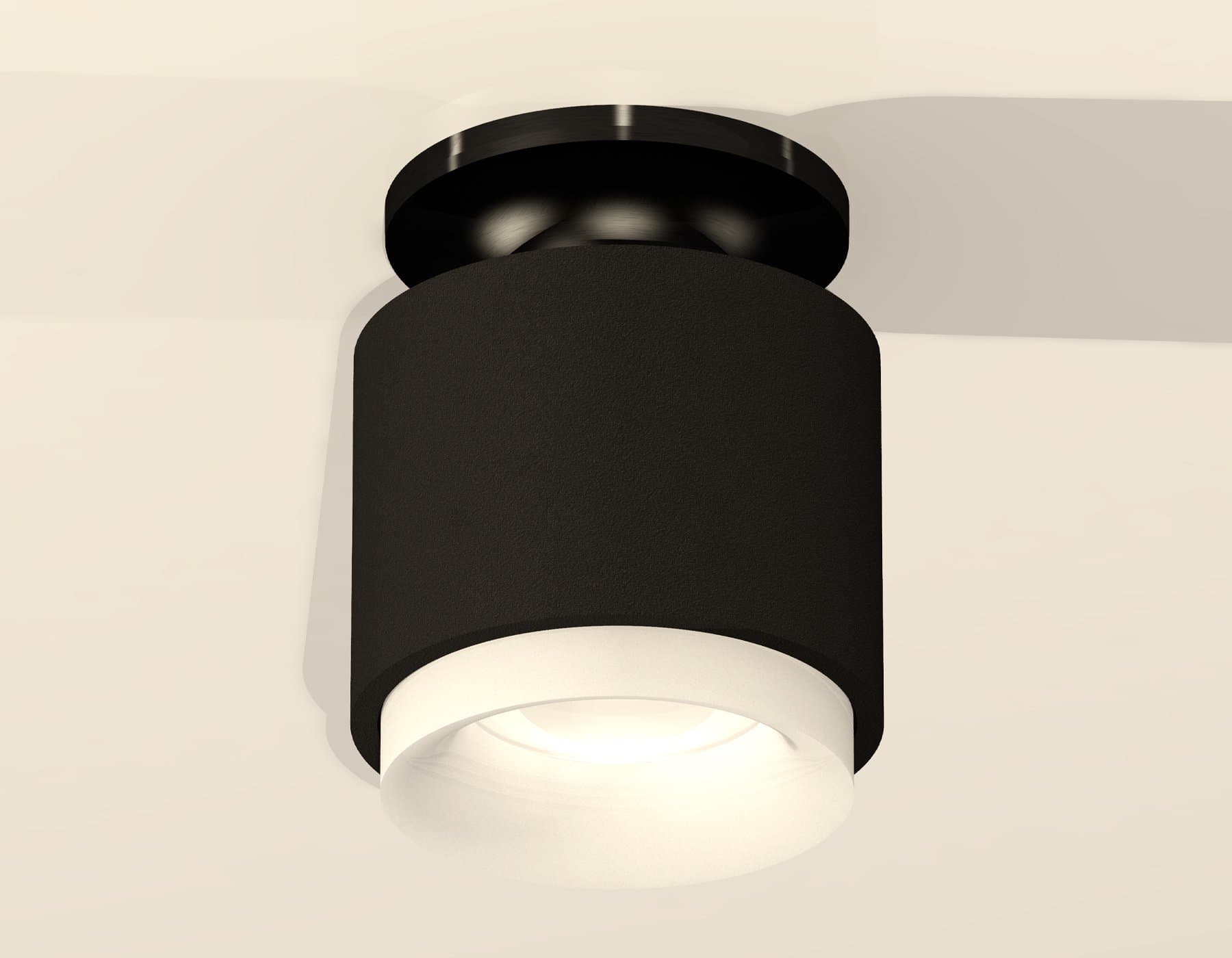 Ambrella Комплект накладного светильника с акрилом XS7511064 SBK/PBK/FR черный песок/черный полированный/белый матовый MR16 GU5.3 (N7926, C7511, N7165 — миниатюра 2