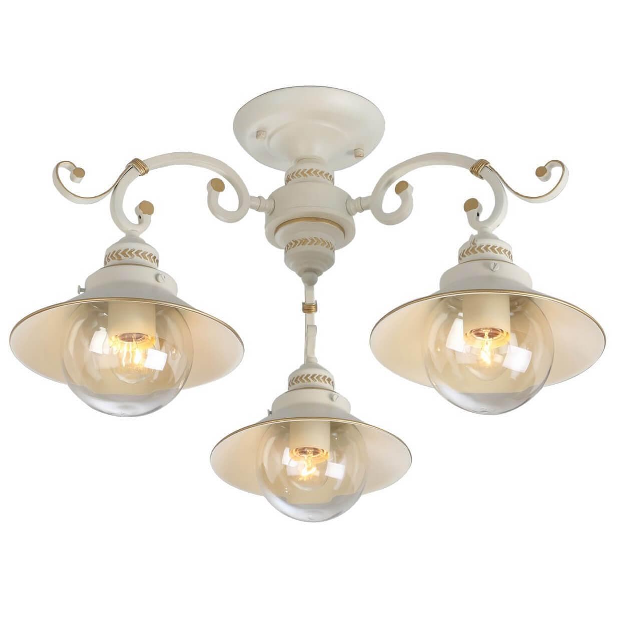 Arte Lamp Grazioso Белая/Прозрачная Люстра 3x60W 3xE27 A4577PL-3WG — миниатюра 4