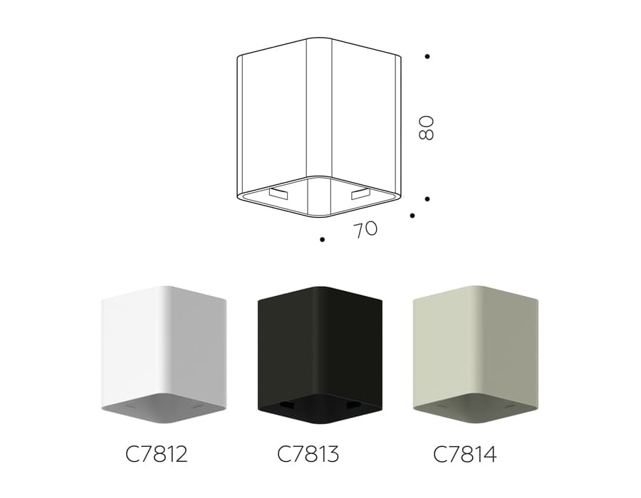 Ambrella Корпус светильника накладной для насадок 70*70mm C7814 SGR серый песок 70*70*H80mm MR16 GU5.3 — миниатюра 2