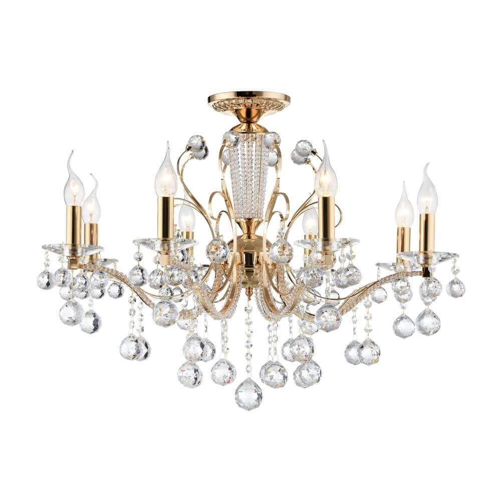 Freya Crystal Marlin Золото Люстра E14 40W FR1130-PL-08-G — миниатюра 7