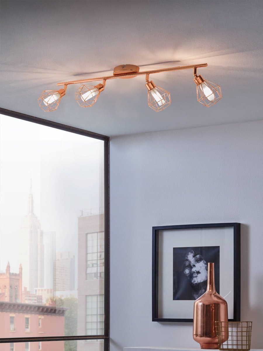 Eglo Спот LED ZAPATA, 4x2,5W(G9), L635, сталь, медь/сатиновое стекло, белый 95548 — миниатюра 2